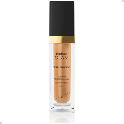 BASE LÍQUIDA GLAM SKIN PERFECTION COR 35 + ESPONJA NINNA