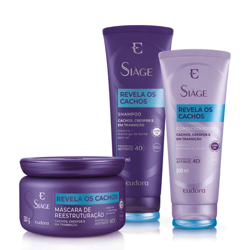 KIT SIÀGE REVELA OS CACHOS SHAMPOO + CONDICIONADOR + MÁSCARA