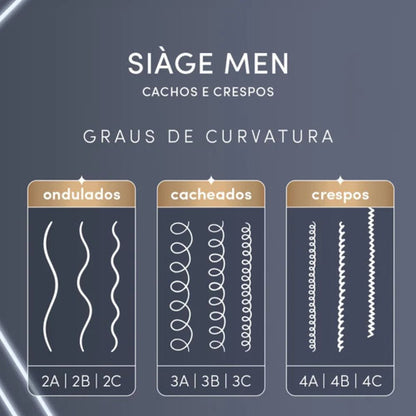 KIT SIÀGE MEN CACHOS E CRESPOS: COND + SHAMP  + SPRAY