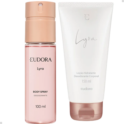Kit Lyra: Body Spray 100ml + Loção Hidratante 150ml