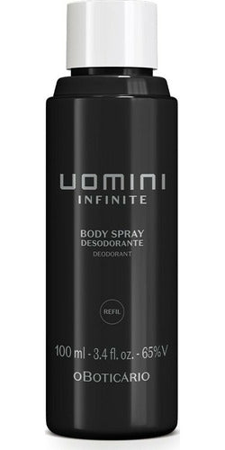 BOTICÁRIO REFIL BODY SPRAY DESODORANTE UOMINI INFINITE 100ML