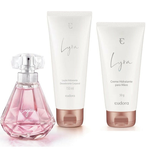 KIT LYRA COLÔNIA DESODORANTE + HIDRATANTE DESODORANTE +CREME P/ MAOS