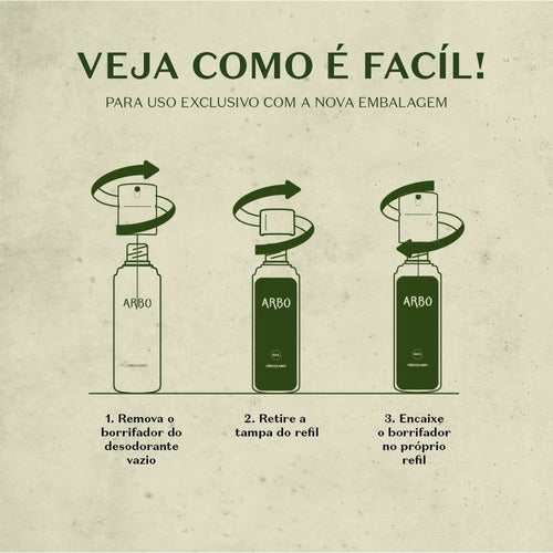 BOTICÁRIO REFIL BODY SPRAY DESODORANTE ARBO FOREST 100ML