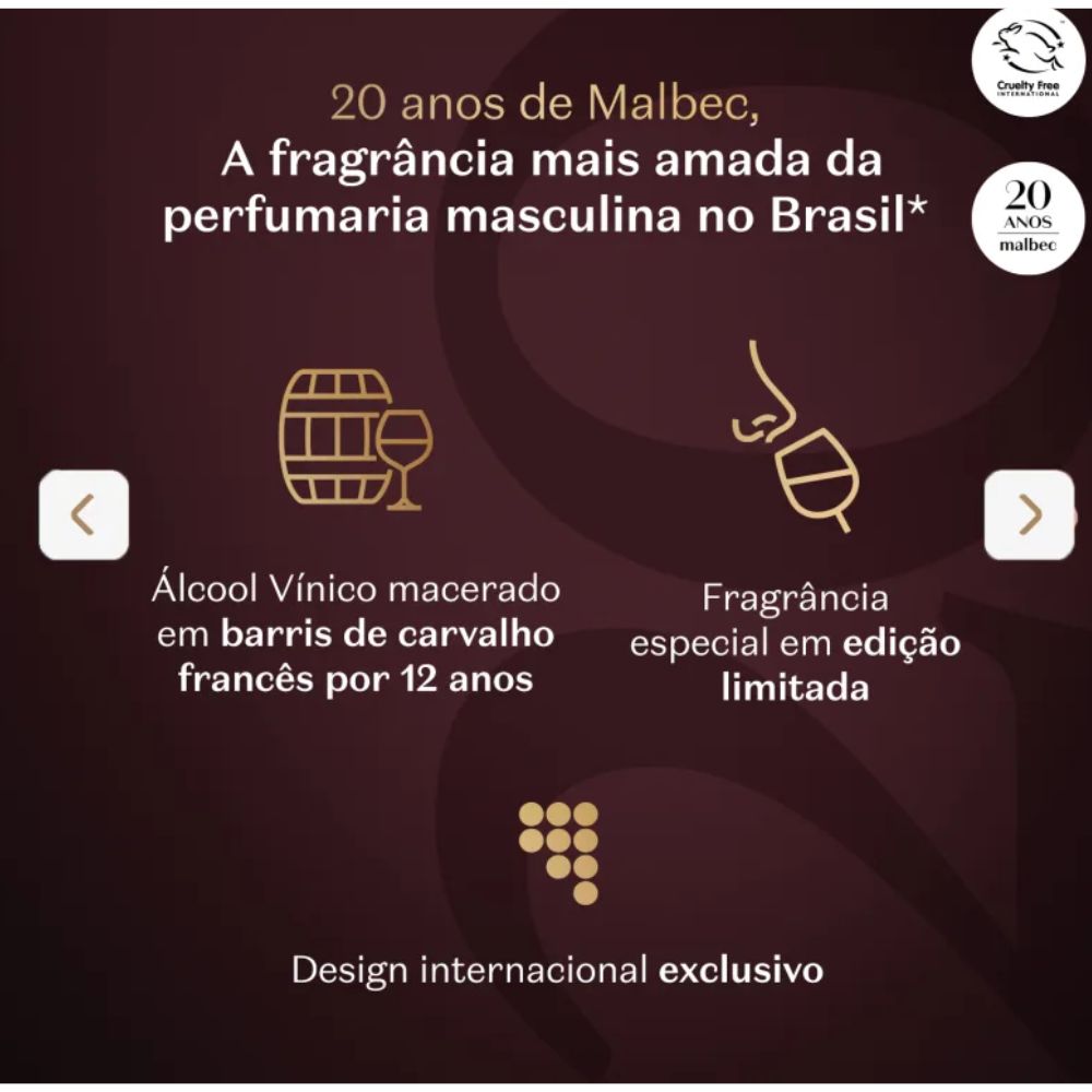 Malbec 20 Desodorante Colônia 100ml