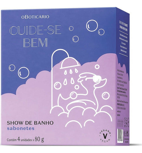 BOTICÁRIO KIT SABONETE EM BARRA CUIDE-SE BEM SHOW DE BANHO (4 ITENS)