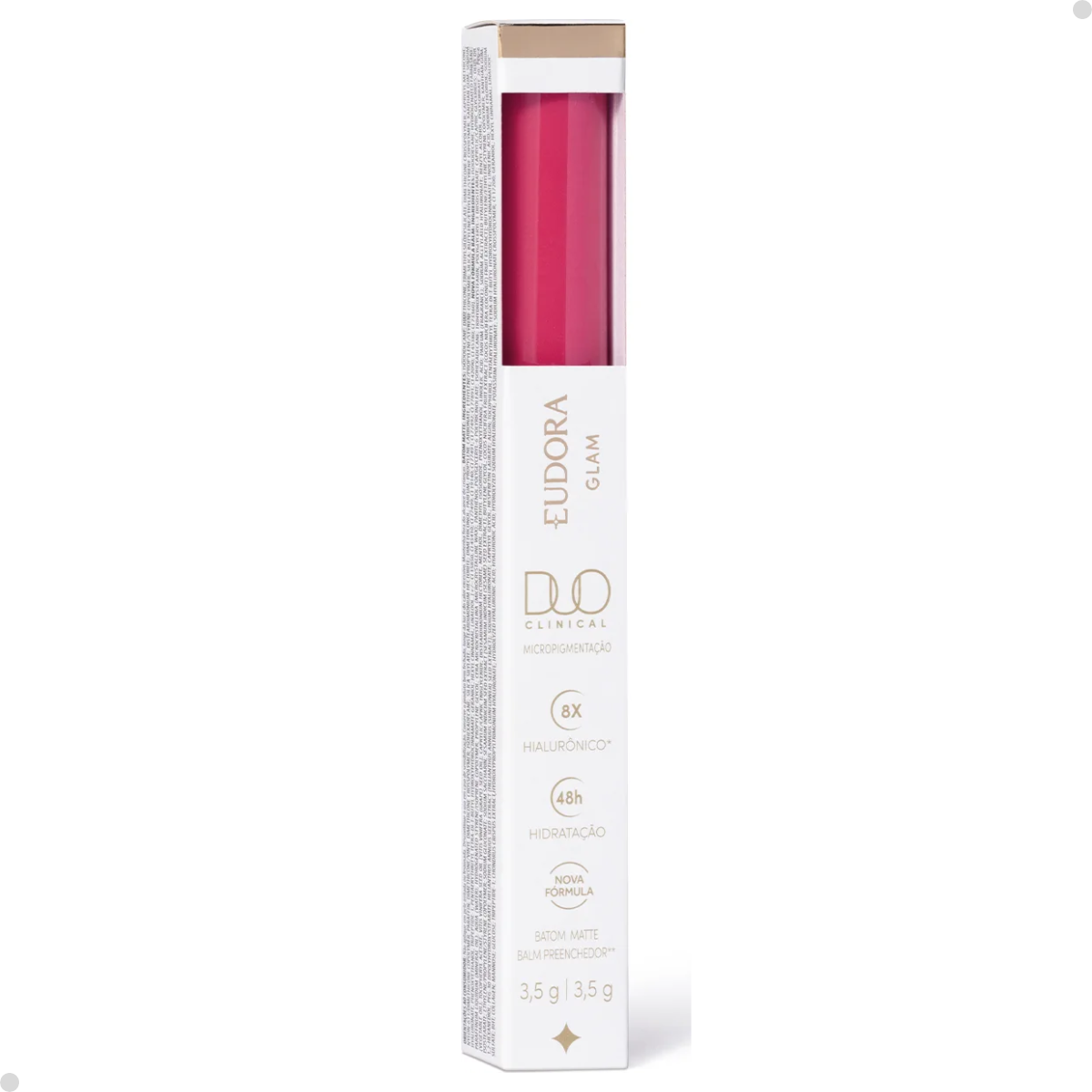 BATOM LÍQUIDO PINK ÚNICO EUDORA GLAM DUO CLINICAL 3,5G