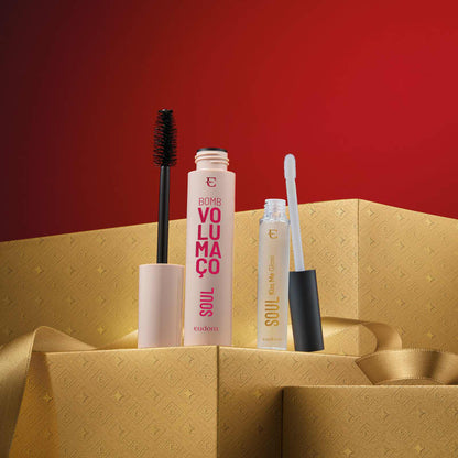 KIT PRESENTE SOUL: GLOSS INCOLOR + MÁSC DE CÍLIOS VOLUMAÇO