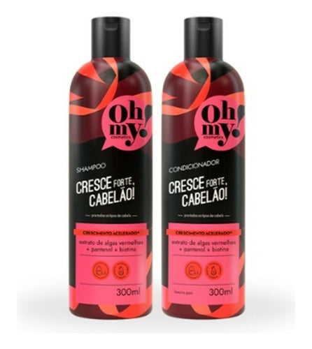 COMBO OHMY CRESCE FORTE CABELÃO SHAMPOO 300ML + CONDICIONADOR 300ML