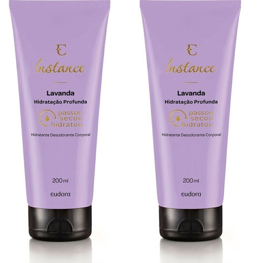 KIT 2 LOÇÃO HIDRATANTE CORPORAL INSTANCE LAVANDA 200ML