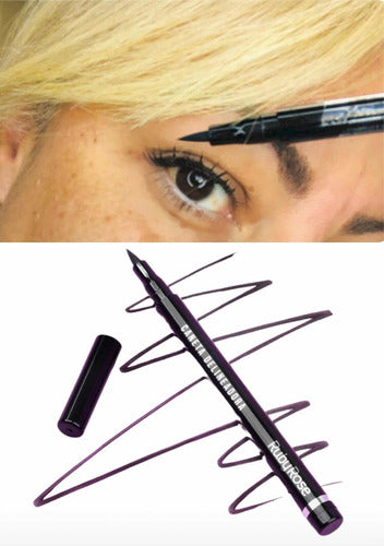 Caneta Delineadora Preto Para Olhos Prova D'água Ruby Rose