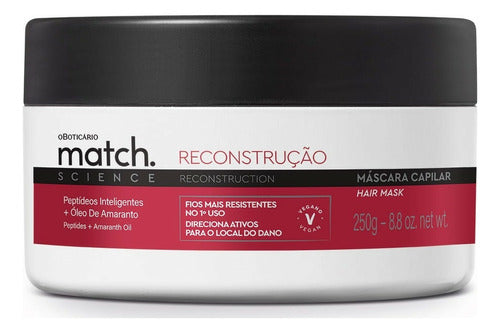 MÁSCARA CAPILAR MATCH SCIENCE RECONSTRUÇÃO 250G