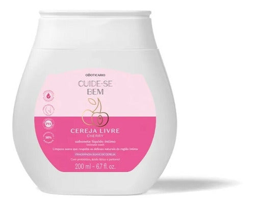 SABONETE LÍQUIDO ÍNTIMO CUIDE-SE BEM CEREJA LIVRE 200ML