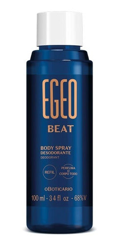 BOTICÁRIO REFIL BODY SPRAY DESODORANTE EGEO BEAT 100ML
