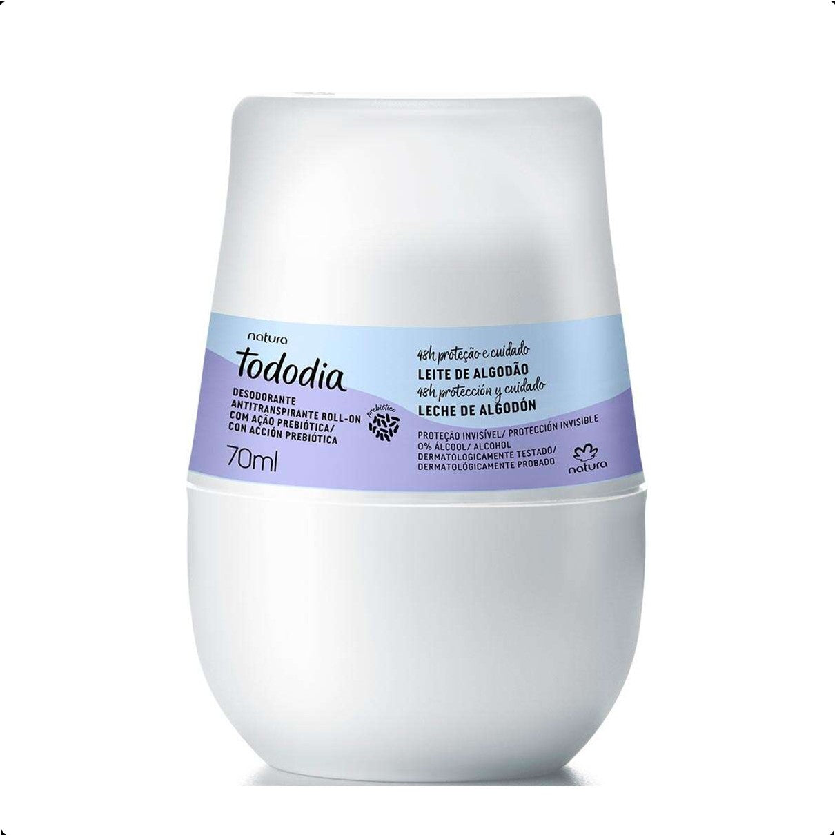 Presente Natura Tododia Algodão Creme 200ml + Des Roll-on + Body Splash