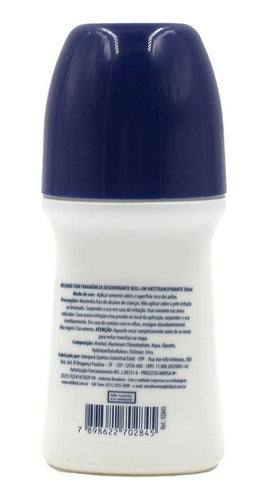 DESODORANTE ANTITRANSPIRANTE SEM FRAGRANCIA ROLLON 50ML DELIKAD