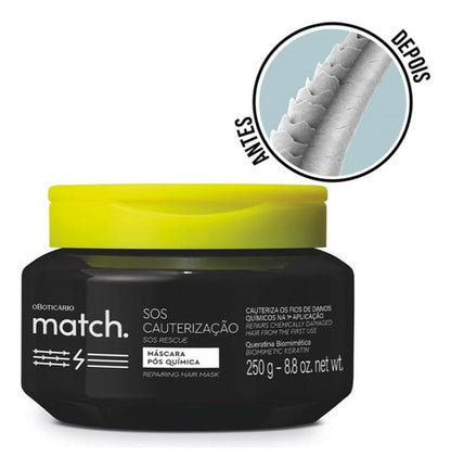 MÁSCARA CAPILAR PÓS-QUÍMICA MATCH SOS CAUTERIZAÇÃO 250ML