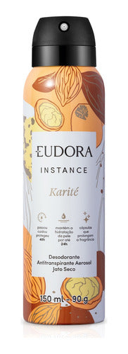 EUDORA DESODORANTE ANTITRANSPIRANTE AEROSOL INSTANCE KARITÉ 150ML