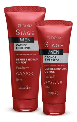 COMBO SIÀGE MEN: CONDICIONADOR CACHOS E CRESPOS 200ML + SHAMPOO CACHOS E CRESPOS 250ML