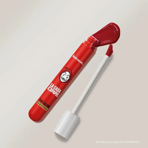 BOTICÁRIO BATOM LÍQUIDO TINT SUPERFIX VERMELHO RESISTÊNCIA INTENSE LA CASA DEL PAPEL 5ML