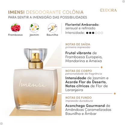 Combo Imensi: Desodorante Colônia 100ml + Loção Hidratante Desodorante Corporal 200ml - 100 mL
