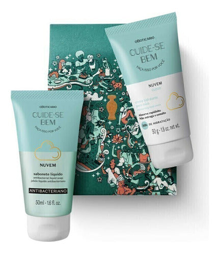 KIT PRESENTE NATAL CUIDE-SE BEM NUVEM (2 ITENS)