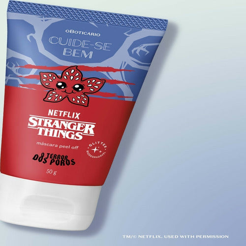 BOTICÁRIO MÁSCARA FACIAL PEEL OFF O TERROR DOS POROS CUIDE-SE BEM STRANGER THINGS 50G