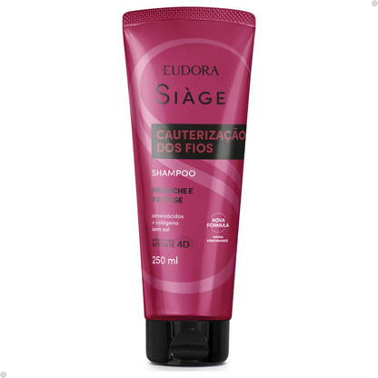 KIT CAUTERIZAÇÃO DOS FIOS: SHAMPOO + COND + REFIL MASCARA