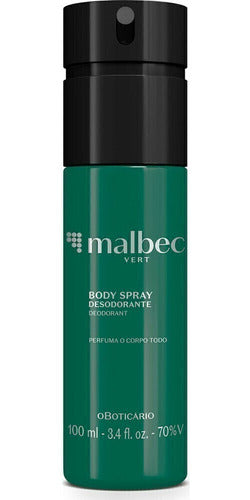 BOTICARIO DESODORANTE BODY SPRAY MALBEC VERT 100ML
