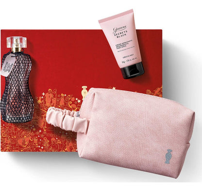 KIT PRESENTE NATAL GLAMOUR SECRETS BLACK (3 ITENS)