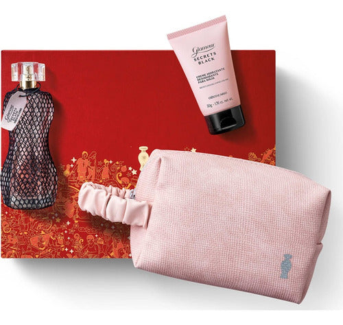 KIT PRESENTE NATAL GLAMOUR SECRETS BLACK (3 ITENS)