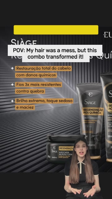 Eudora Kit Siàge Regeneração Pós Química Shampoo + Condicionador + Máscara