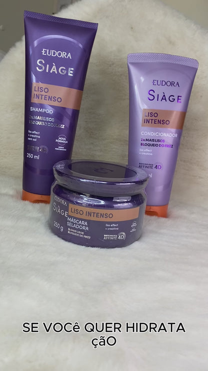 Kit Siàge Liso Intenso Shampoo + Condicionador + Máscara